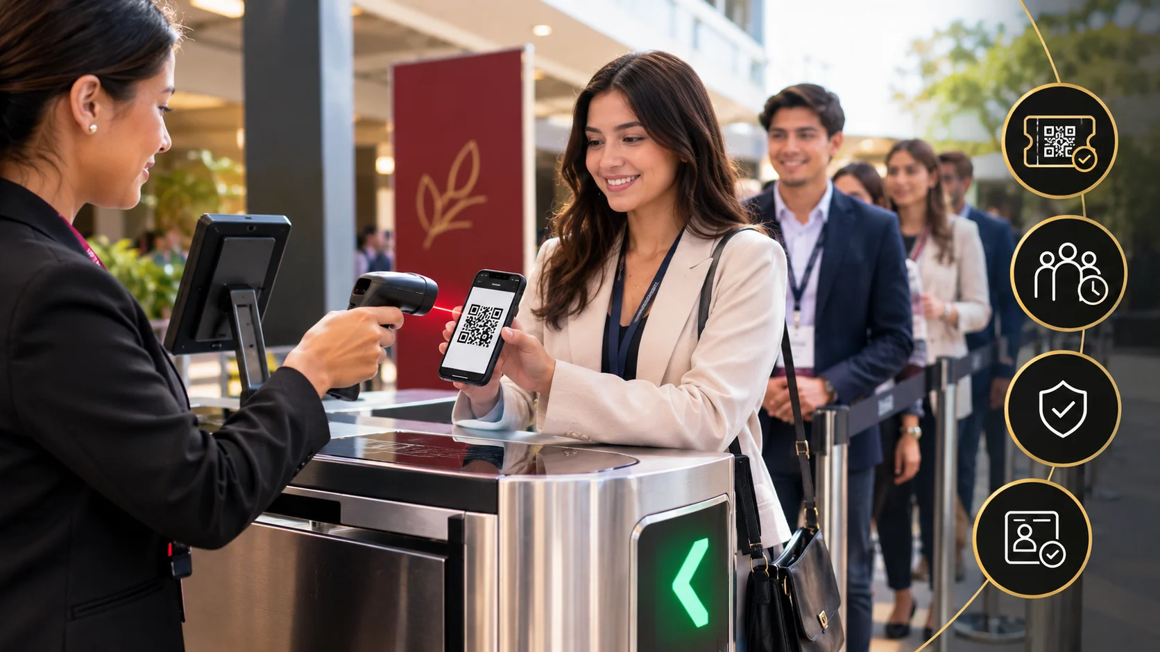 Control de accesos con códigos QR para eventos