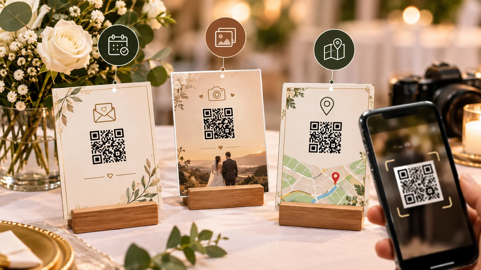 Diseño de códigos QR para bodas y eventos