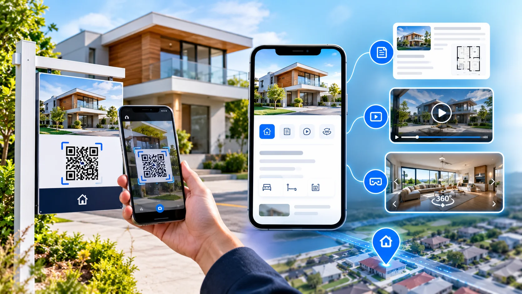 Soluciones QR para inmobiliarias: de la lona al tour virtual