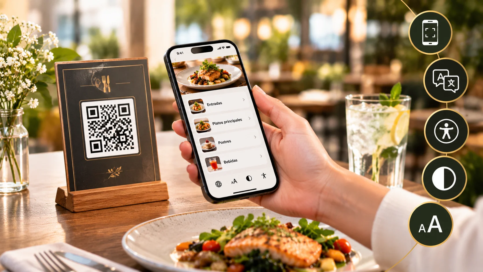 Menús digitales con QR: accesibilidad y conversión