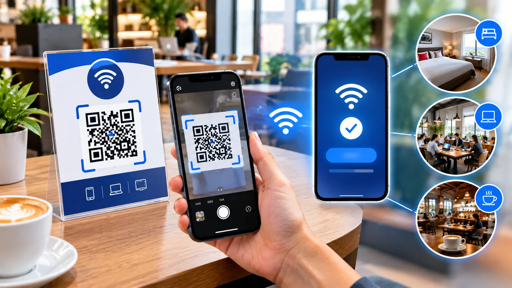 QR para Wi-Fi en hoteles, coworkings y cafeterías